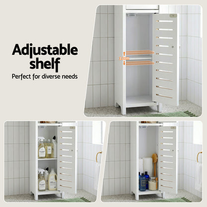 Artiss Bathroom Storage Cabinet 3-Tier Slim Toilet Paper Holder Organizer White-Furniture > Bathroom > Bathroom Cabinets, Cupboards &amp; Storage-PEROZ Accessories