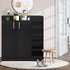 Artiss Shoe Rack Cabinet 21 Pairs Adjustable Shelves Black Clair-Shoe Storage Cabinets-PEROZ Accessories