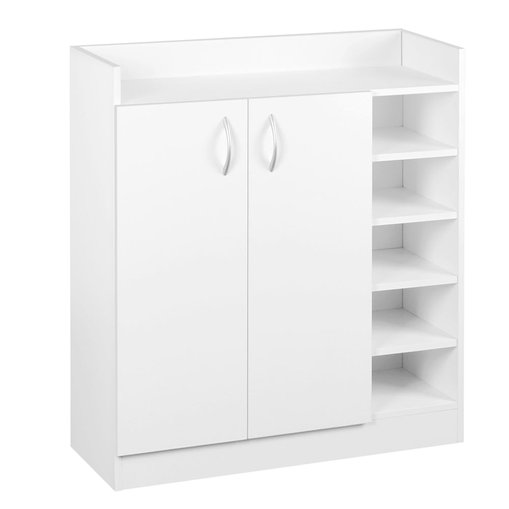 Artiss Shoe Rack Cabinet 21 Pairs Adjustable Shelves White Clair-Shoe Storage Cabinets-PEROZ Accessories