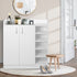 Artiss Shoe Rack Cabinet 21 Pairs Adjustable Shelves White Clair-Shoe Storage Cabinets-PEROZ Accessories