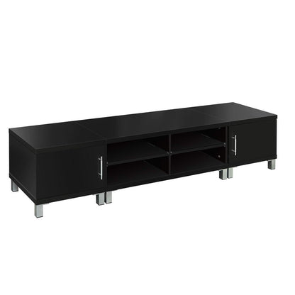 Artiss TV Cabinet Entertainment Unit 190cm Black Danson-Entertainment Units-PEROZ Accessories
