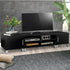 Artiss TV Cabinet Entertainment Unit 190cm Black Danson-Entertainment Units-PEROZ Accessories