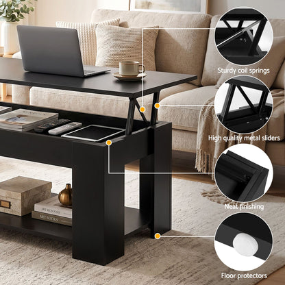 Artiss TV Unit &amp; Coffee Table Set Storage Cabinet Black