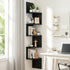 Artiss Wall Shelf Bookshelf Corner Floating 5-Tier Black-Furniture > Living Room > Bookcases & Shelves-PEROZ Accessories