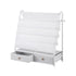 Keezi Kids Bookshelf Metal Storage Rack Toy Organiser Display Shelf Drawer White-Baby & Kids > Kid&