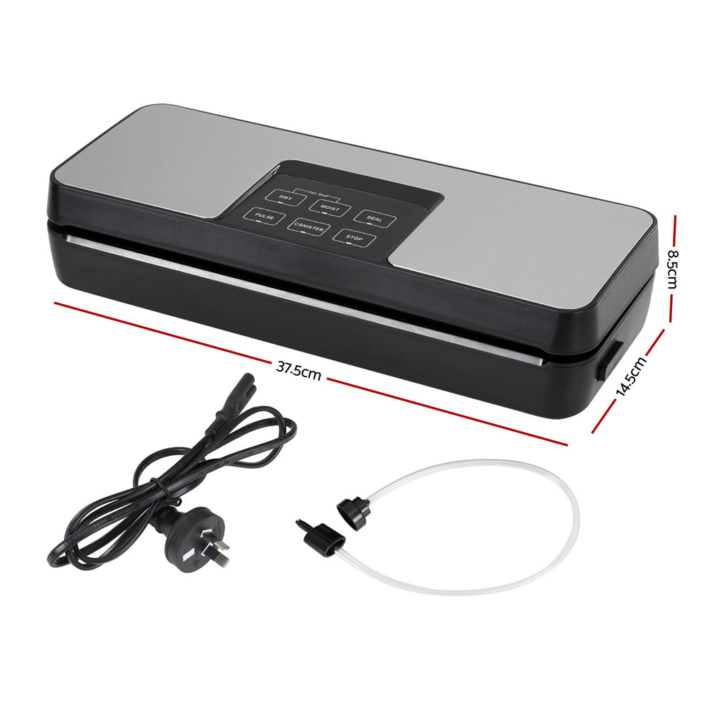 Devanti Food Vacuum Sealer Machine Fresh Storage Auto Seal Slide Cutter 5 Modes-Appliances &gt; Kitchen Appliances-PEROZ Accessories
