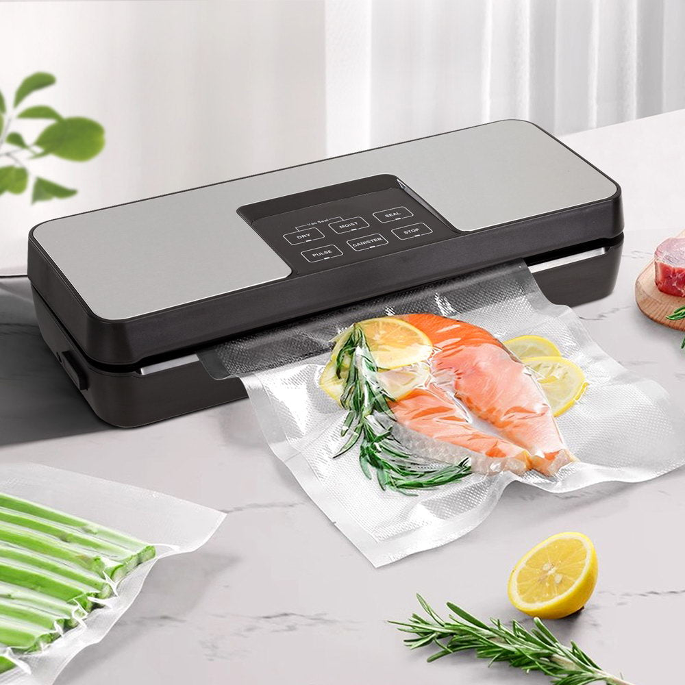Devanti Food Vacuum Sealer Machine Fresh Storage Auto Seal Slide Cutter 5 Modes-Appliances &gt; Kitchen Appliances-PEROZ Accessories