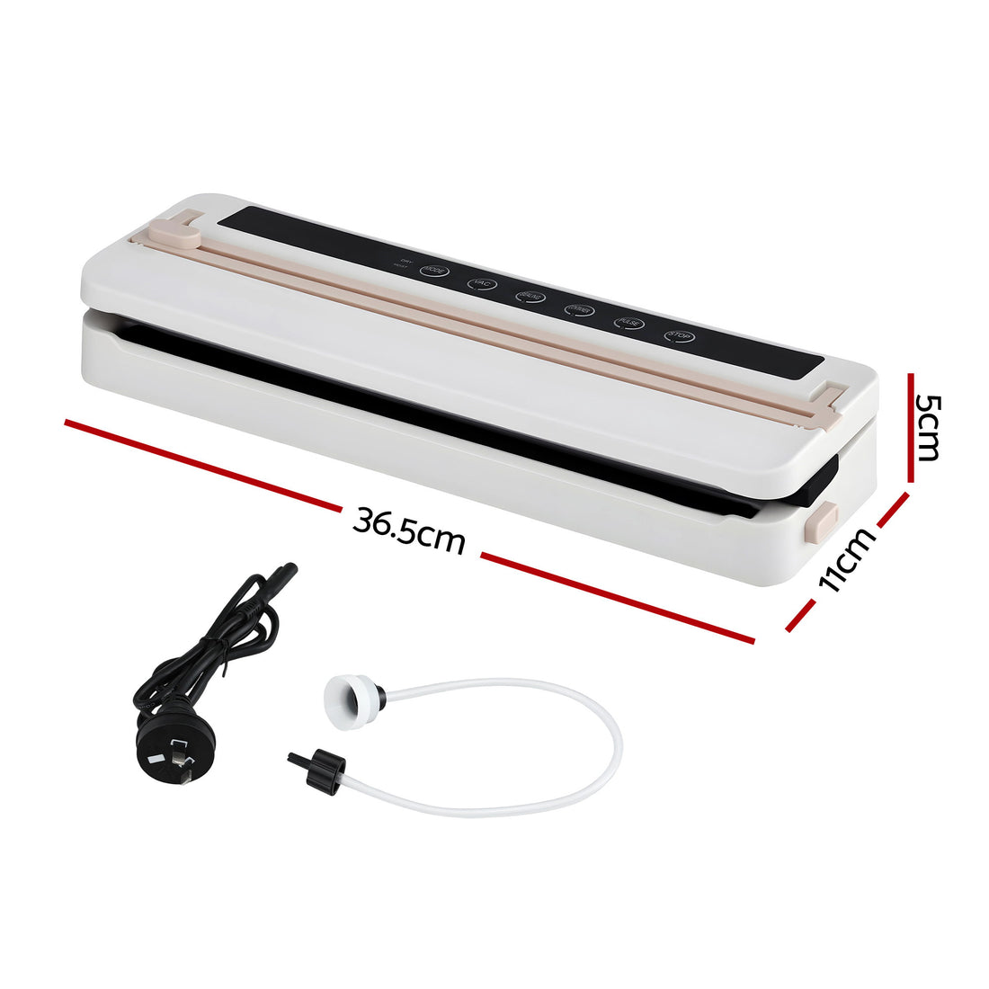 Devanti Food Vacuum Sealer Machine Fresh Storage Auto Seal Slide Cutter 6 Modes White-Home &amp; Garden > Kitchenware > Food Storage-PEROZ Accessories