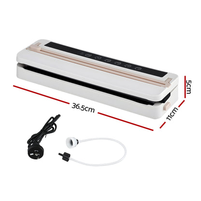 Devanti Food Vacuum Sealer Machine Fresh Storage Auto Seal Slide Cutter 6 Modes White-Home &amp; Garden > Kitchenware > Food Storage-PEROZ Accessories