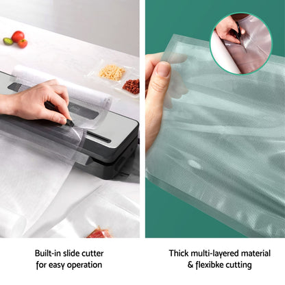Devanti Food Vacuum Sealer Machine Sealing Cutter 5 Modes Storage Bags 4 Rolls-Appliances &gt; Kitchen Appliances-PEROZ Accessories