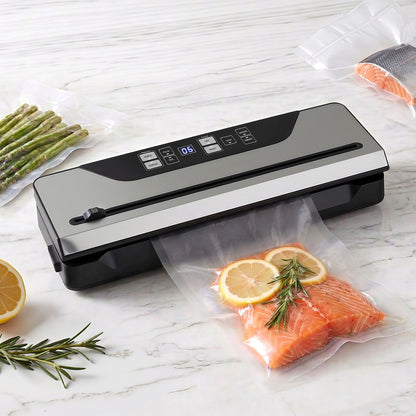 Devanti Food Vacuum Sealer Machine Auto Seal Slide Cutter 9 Modes Marinate Black-Home &amp; Garden > Kitchenware > Food Storage-PEROZ Accessories