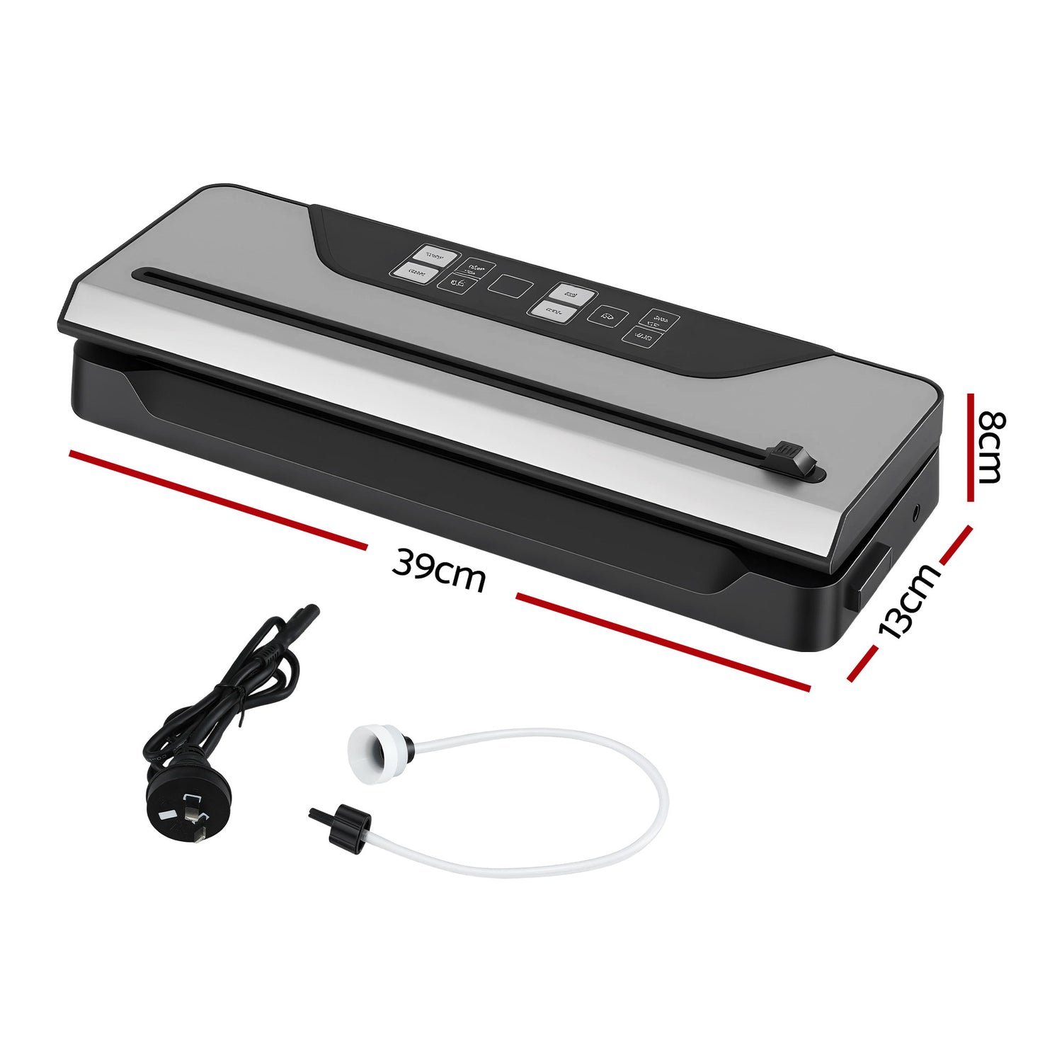 Devanti Food Vacuum Sealer Machine Auto Seal Slide Cutter 9 Modes Marinate Black-Home &amp; Garden > Kitchenware > Food Storage-PEROZ Accessories