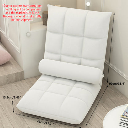 Artiss Floor Lounge Sofa Bed Chair with Lumbar Pillow Folding Adjustable Cushion - Cyan-Furniture > Sofas > Sofas &amp; Sofa Beds-PEROZ Accessories