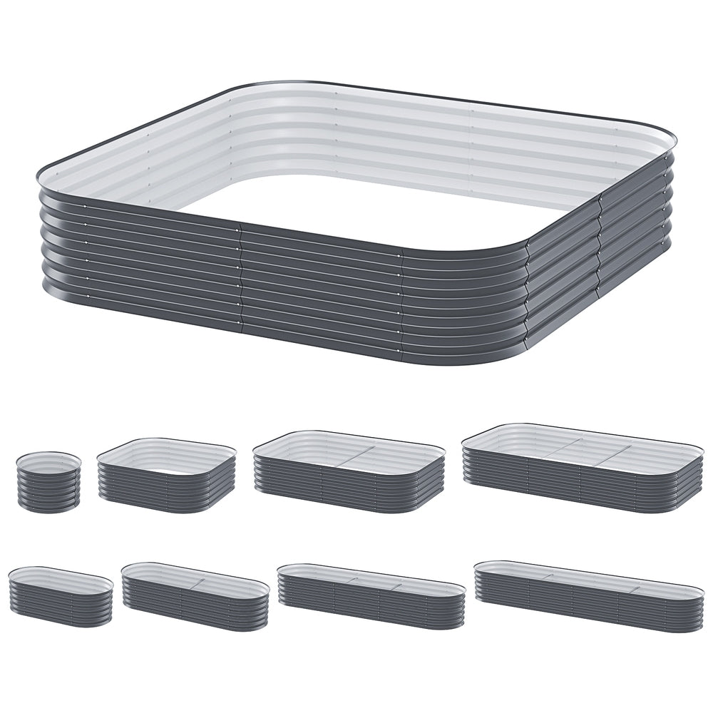 Green Fingers Garden Bed 9 In 1 Modular Planter Box 40CM height-Home &amp; Garden &gt; Garden Beds &gt; Garden Beds &amp; Planters-PEROZ Accessories