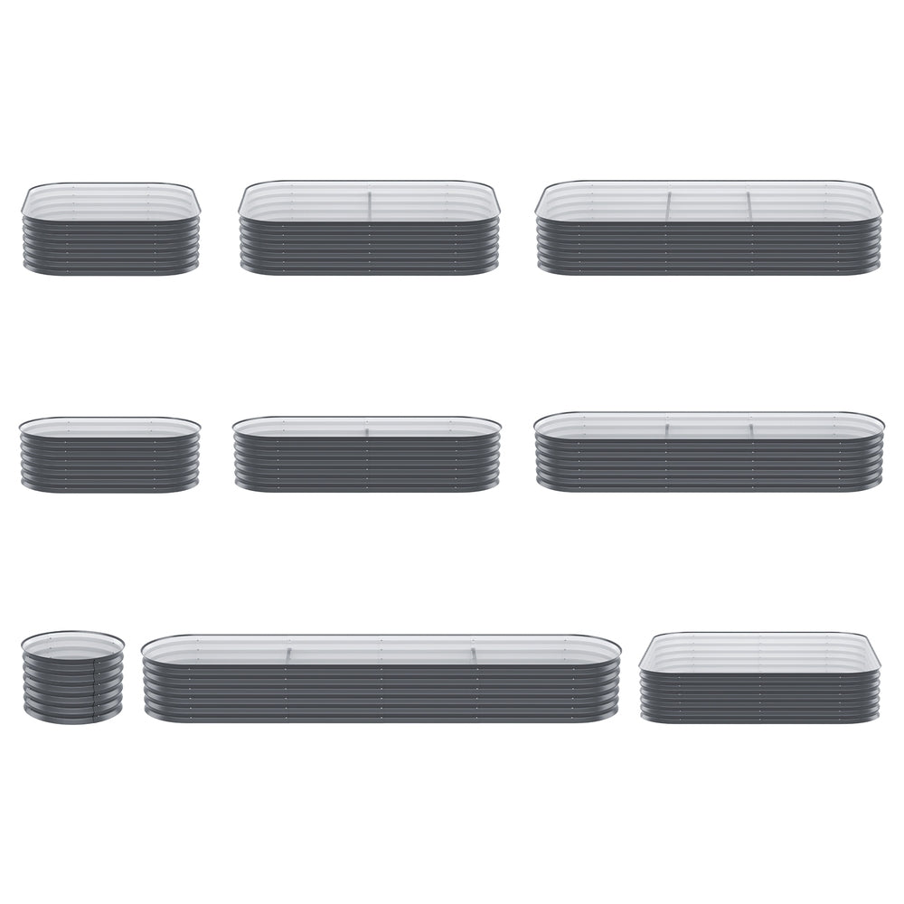 Green Fingers Garden Bed 9 In 1 Modular Planter Box 40CM height-Home &amp; Garden &gt; Garden Beds &gt; Garden Beds &amp; Planters-PEROZ Accessories