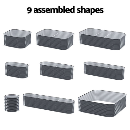 Green Fingers Garden Bed 9 In 1 Modular Planter Box 56CM height-Home &amp; Garden &gt; Garden Beds &gt; Garden Beds &amp; Planters-PEROZ Accessories