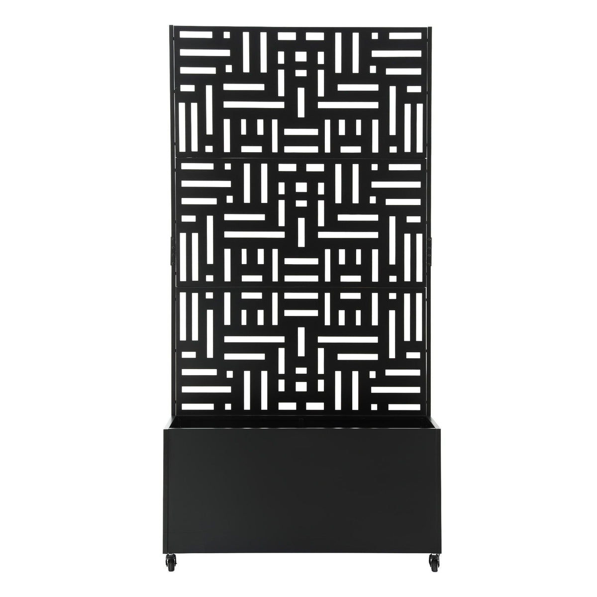 Green Fingers Mobile Planter Box Garden Bed with Trellis Privacy Screen &amp; Lockable Wheels for Climbing Plants-Home &amp; Garden > Garden Beds > Garden Beds &amp; Planters-PEROZ Accessories