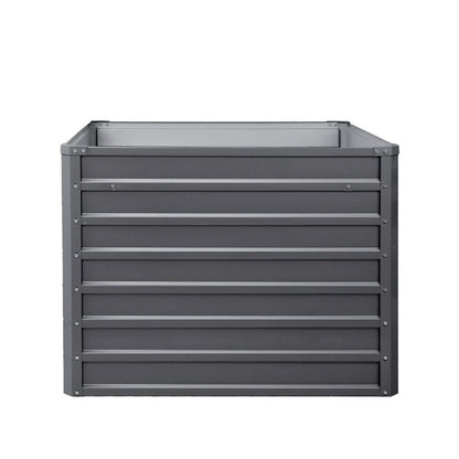 Green Fingers 2x Garden Bed 100x100x77cm Planter Box Raised Container Galvanised-Home &amp; Garden > Garden Beds-PEROZ Accessories