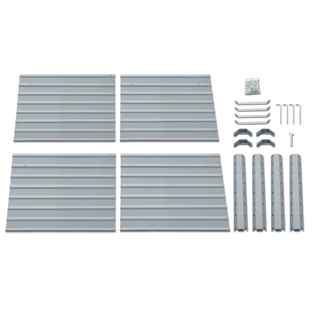 Green Fingers 2x Garden Bed 100x100x77cm Planter Box Raised Container Galvanised-Home &amp; Garden > Garden Beds-PEROZ Accessories