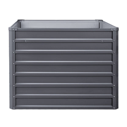 Green Fingers 2x Garden Bed 100x100x77cm Planter Box Raised Container Galvanised-Home &amp; Garden &gt; Garden Beds-PEROZ Accessories