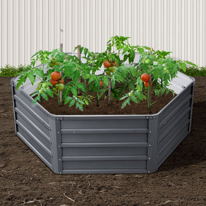 Green Fingers 2x Garden Bed 130x130x46cm Planter Box Raised Container Galvanised-Home &amp; Garden &gt; Garden Beds-PEROZ Accessories