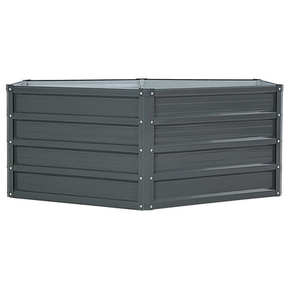 Green Fingers 2x Garden Bed 130x130x46cm Planter Box Raised Container Galvanised-Home &amp; Garden &gt; Garden Beds-PEROZ Accessories