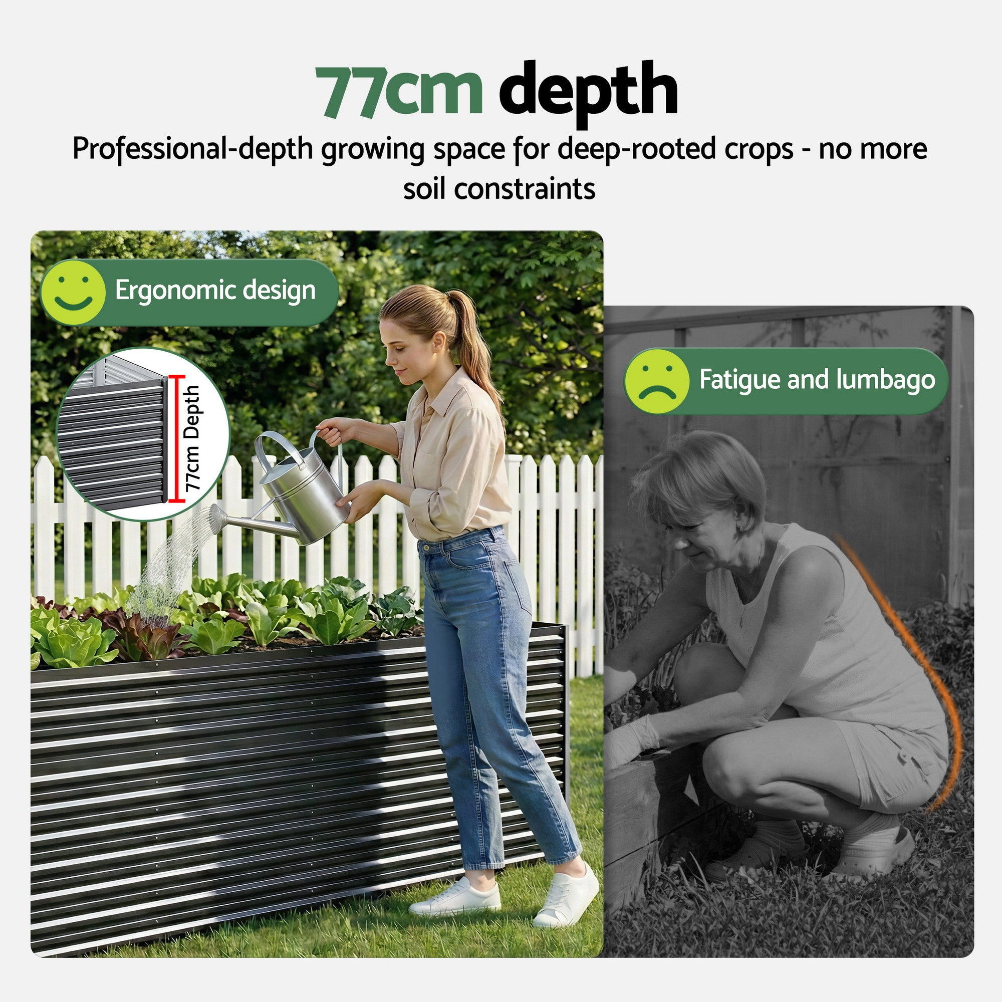 Green Fingers Garden Bed 320x80x77cm Planter Box Raised Container Galvanised Herb-Home &amp; Garden > Garden Beds-PEROZ Accessories