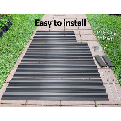 Green Fingers 2x Garden Bed 210x90cm Planter Box Raised Container Galvanised Herb-Home &amp; Garden &gt; Garden Beds-PEROZ Accessories
