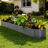 Green Fingers Garden Bed 320X80X42cm Oval Planter Box Raised Container Galvanised-Home & Garden > Garden Beds-PEROZ Accessories