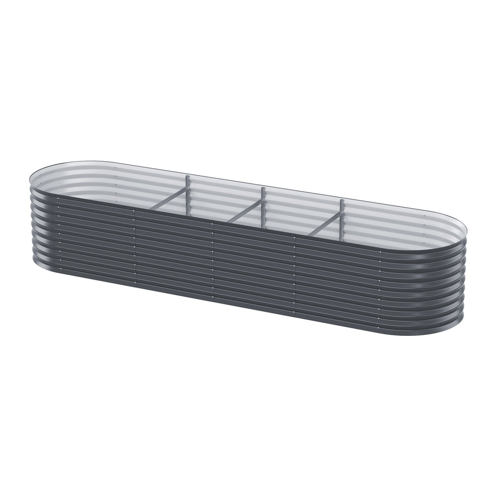 Green Fingers Garden Bed 320X80X56cm Oval Planter Box-Home &amp; Garden &gt; Greenhouses &gt; Greenhouses &amp; Accessories-PEROZ Accessories
