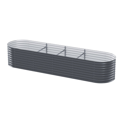 Green Fingers Garden Bed 320X80X56cm Oval Planter Box-Home &amp; Garden &gt; Greenhouses &gt; Greenhouses &amp; Accessories-PEROZ Accessories