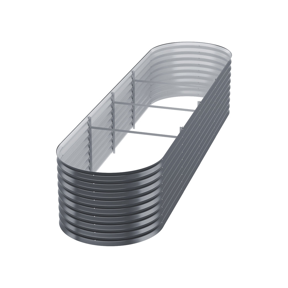 Green Fingers Garden Bed 320X80X56cm Oval Planter Box-Home &amp; Garden &gt; Greenhouses &gt; Greenhouses &amp; Accessories-PEROZ Accessories