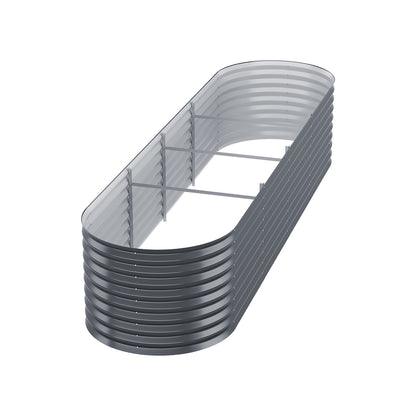 Green Fingers Garden Bed 320X80X56cm Oval Planter Box-Home &amp; Garden &gt; Greenhouses &gt; Greenhouses &amp; Accessories-PEROZ Accessories