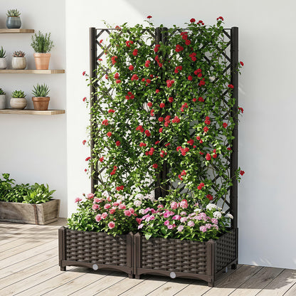 Green Fingers Raised Garden Bed Vertical Planter Self Watering Large Elevated Veggie Box 80x40x122cm-Home &amp; Garden > Garden Beds > Garden Beds &amp; Planters-PEROZ Accessories