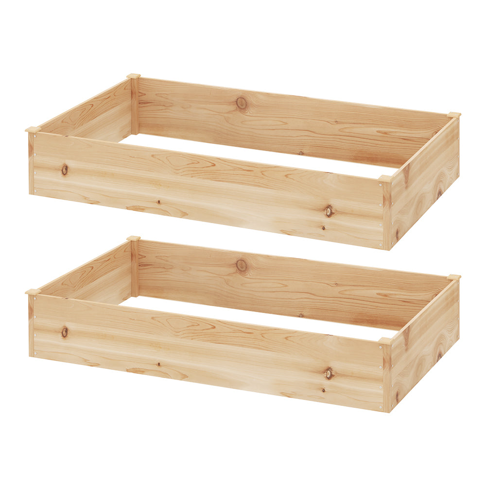 Green Fingers Garden Bed 150x90x30cm Wooden Planter Box Raised Container Growing-Home &amp; Garden &gt; Garden Beds &gt; Garden Beds &amp; Planters-PEROZ Accessories
