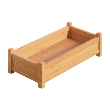 Green Fingers Garden Bed 65x33x16cm Wooden Planter Box Raised Container Growing-Home &amp; Garden &gt; Garden Beds &gt; Garden Beds &amp; Planters-PEROZ Accessories