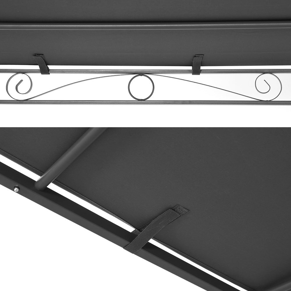 Instahut Gazebo Marquee 3m Outdoor Event Wedding Tent Camping Party Shade Iron Art Canopy Grey-Home &amp; Garden &gt; Shading-PEROZ Accessories