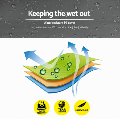 Instahut Gazebo Marquee 3m Outdoor Event Wedding Tent Camping Party Shade Iron Art Canopy Grey-Home &amp; Garden &gt; Shading-PEROZ Accessories