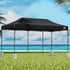 Instahut Gazebo Pop Up Marquee 3x6 Folding Outdoor 500D Tent Base Pod Black-Home & Garden > Shading-PEROZ Accessories