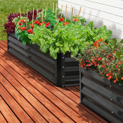 Livsip Garden Bed 290x90x30cm Planter Stand Box Galvanise-Garden Bed-PEROZ Accessories