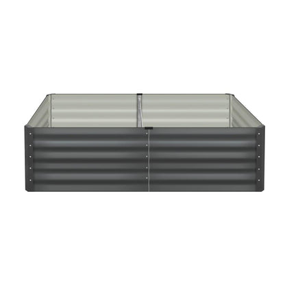 Livsip Garden Raised Bed Vegetable Planter Kit x2 Galvanised Steel 120x80x45CM-Garden Beds-PEROZ Accessories