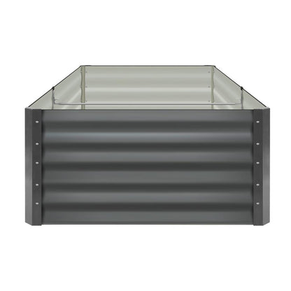 Livsip Garden Raised Bed Vegetable Planter Kit x2 Galvanised Steel 120x80x45CM-Garden Beds-PEROZ Accessories