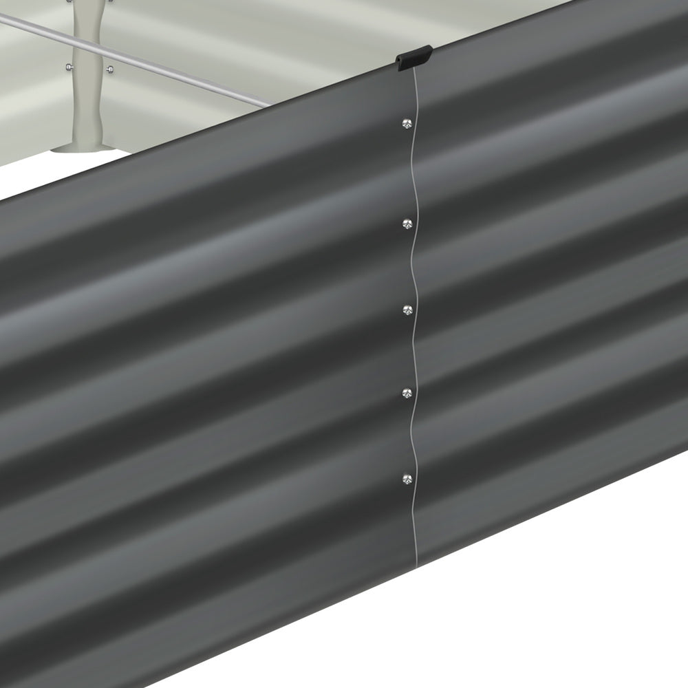 Livsip Garden Raised Bed Vegetable Planter Kit x2 Galvanised Steel 120x80x45CM-Garden Beds-PEROZ Accessories