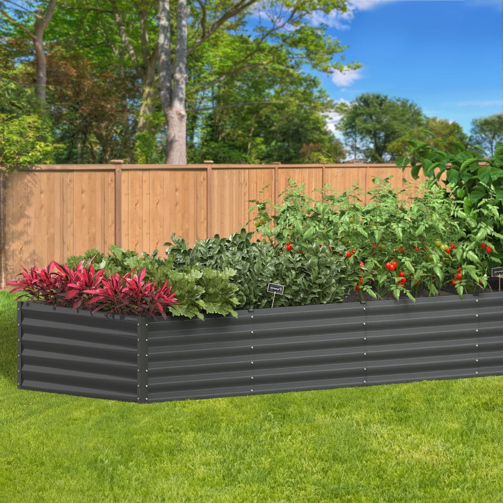 Livsip Garden Bed Kits Raised Instant Planter 160x80x45CM Galvanised Steel 2PCS-Garden Beds-PEROZ Accessories