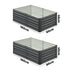 Livsip Garden Bed Kits Raised Instant Planter 160x80x45CM Galvanised Steel 2PCS-Garden Beds-PEROZ Accessories