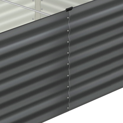 Livsip 120 x 80 x 73cm Garden Bed Galvanised Steel Raised Garden Bed 4pcs-Garden Beds-PEROZ Accessories