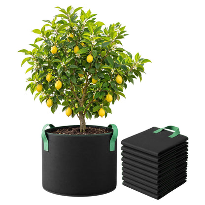 Green Fingers 20 Gallon Grow Bags 300gsm thick Aeration Fabric Pots 10 Pack-Home &amp; Garden > Garden Beds > Garden Beds &amp; Planters-PEROZ Accessories