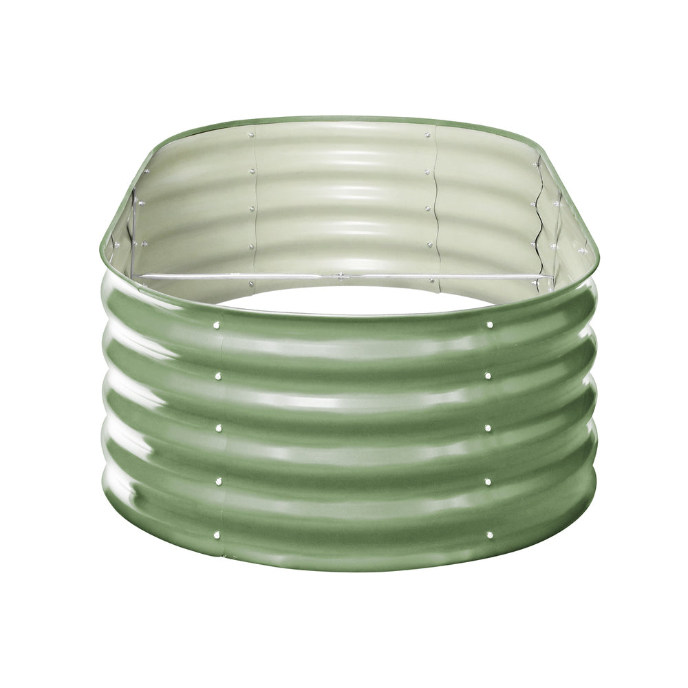 Livsip 2x Garden Bed 160x80x42cm Planter Box Raised Container Galvanised Green-Garden Bed-PEROZ Accessories