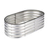 Livsip Outdoor Garden Bed Oval Galvanised Steel 160x80x42cm Silver-Garden Bed-PEROZ Accessories