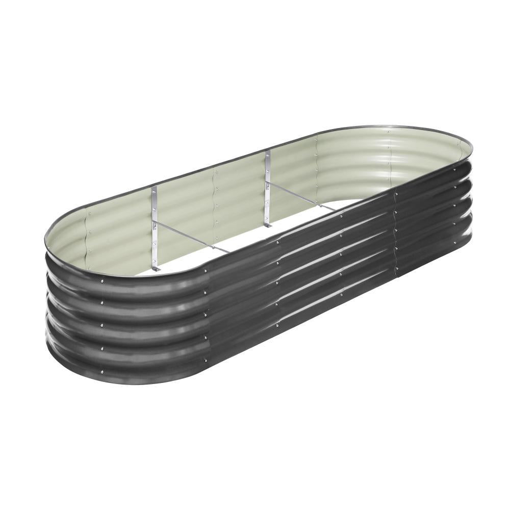 Livsip 2X Garden Bed Galvanised Raised Garden Bed 240X80X42CM-Garden Beds-PEROZ Accessories